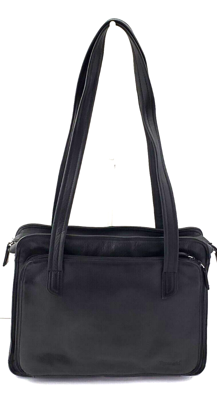 Tignanello Leather Carry All Vintage Business Soft Briefcase Tote Organizer
